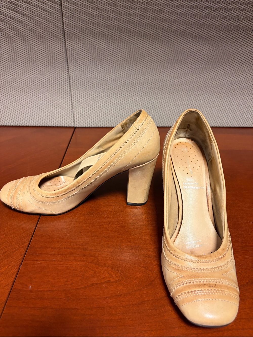 Rockport Tan Leather Block Heel Pumps - Women